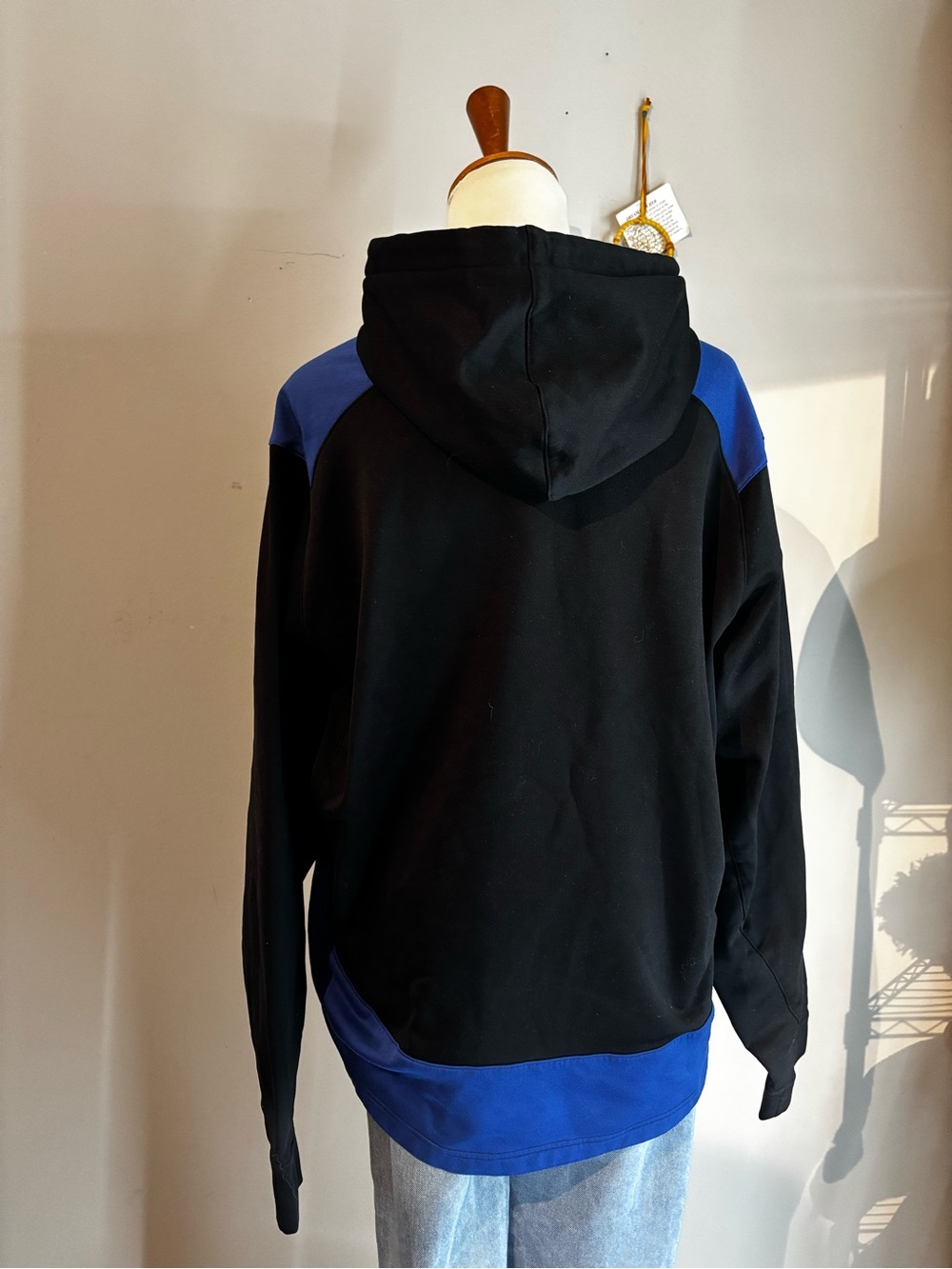 Under Armour Black and Royal Blue Colorblock Hoodie